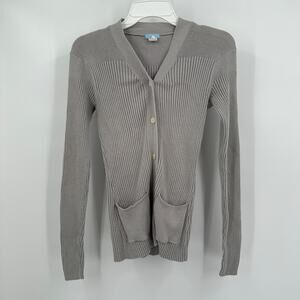 Urchin Womens Y2K Cardigan Size M Neutral Fitted Grunge Capsule Minimalist